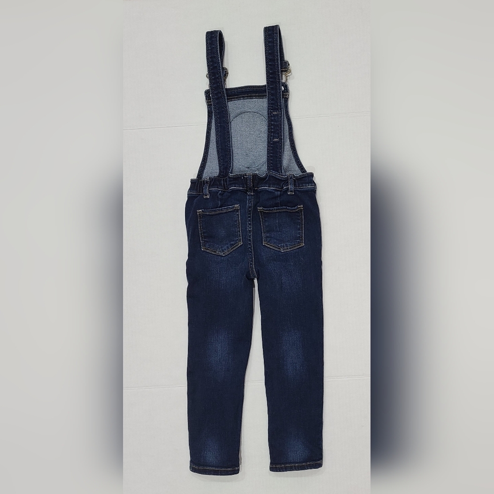 GAP Toddler Denim Overalls with Fleece Penguin Patch & Adjustable Straps 4yr - Picture 5 of 16